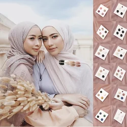 4Pairs/Bag Strong Magnet Hijab Scarf Brooches Pins Decorated Accessories For Women Muslim Candy Colors Magnets New Arrival