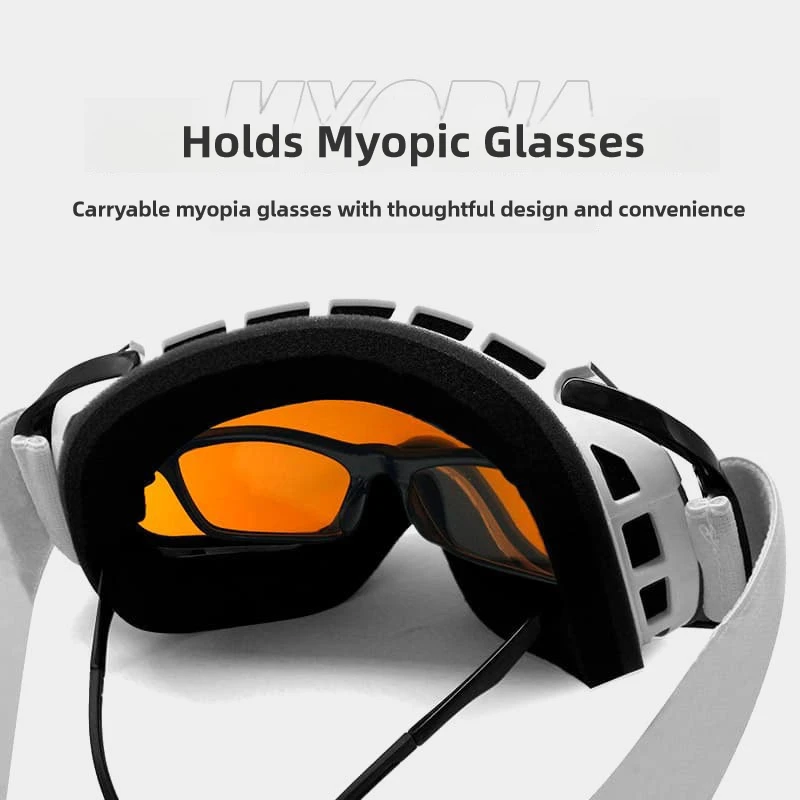 Gafas de esquí antiniebla esféricas de doble capa para hombre y mujer, máscara de esquí para Snowboard UV400, a prueba de viento, transpirables, gafas de esquí para nieve en invierno 2025