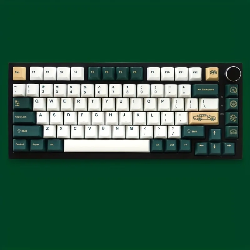 Racing keycaps are original factory-made PBTMade from imported film material with an ergonomic, opaque design