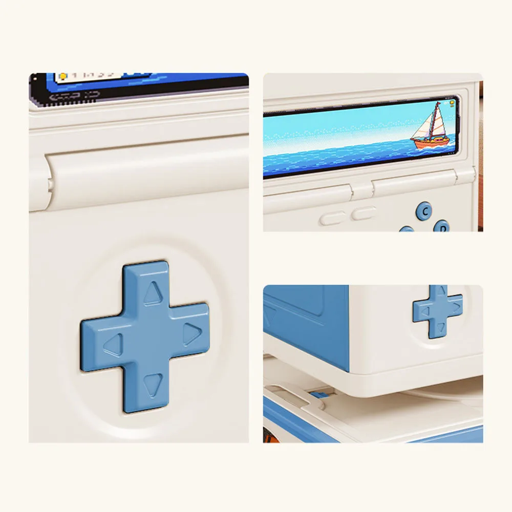 Game Console Folding Storage Box Large Capacity Toy Book Organizer Stackable Kids Bedroom Desktop Sundries Storage Bin Cute Gift