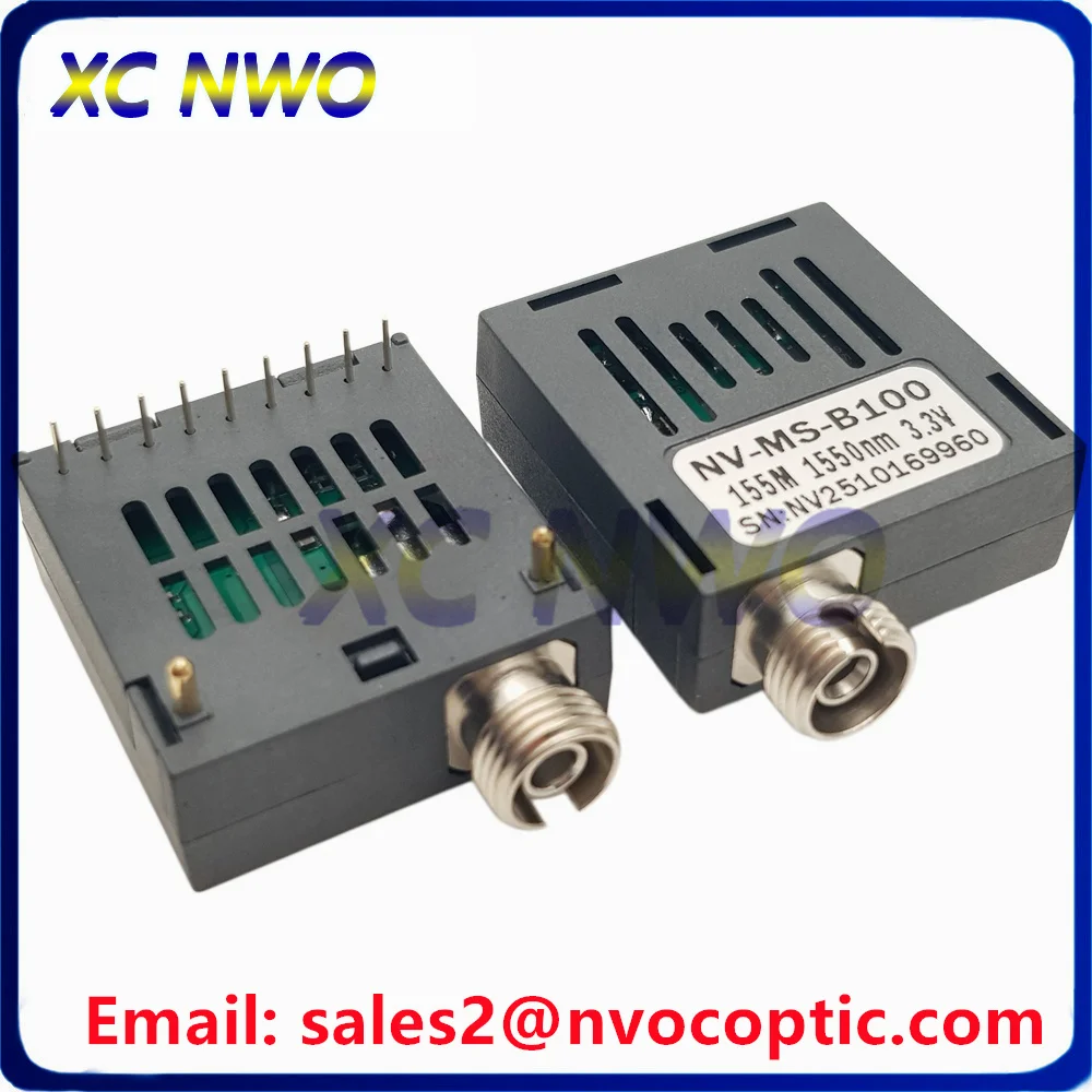2Pairs FC 1x9 Module 155M 1490/1550nm 3.3V 60km/80KM/100KM SM Single Fiber 3.3V PECL 1*9 Fiber Optical Transceiver Module