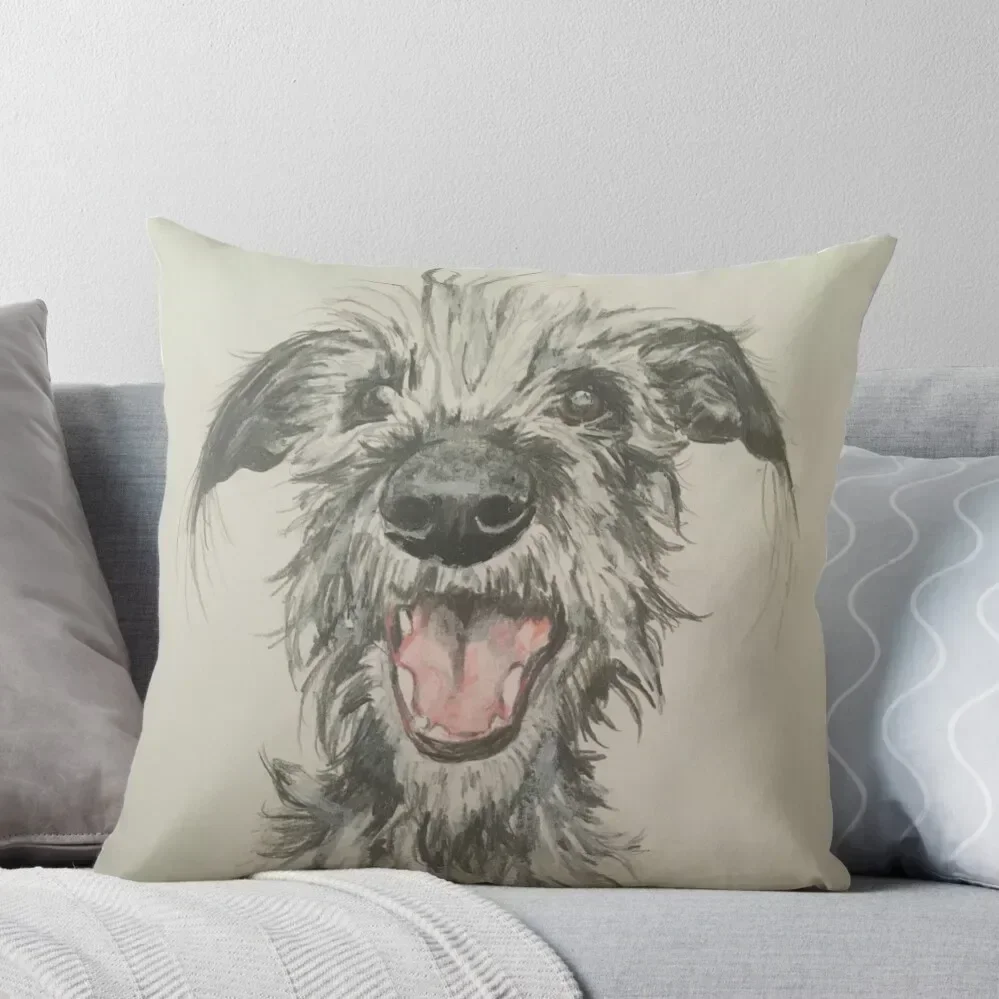 

Scruffy Lurcher Throw Pillow Couch Pillows Christmas Pillow Covers Covers For Sofas pillow