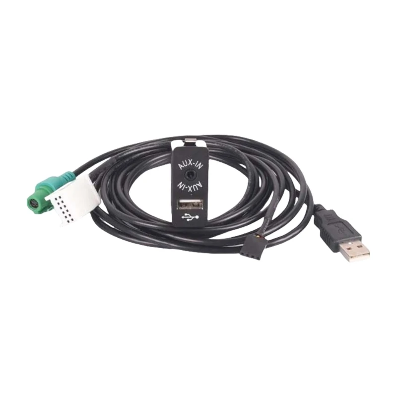 

Adapter for E60 Automotive Accessories AUX in USB Connector with USB Wire 12 Pin AUX Cable for Car Stereo