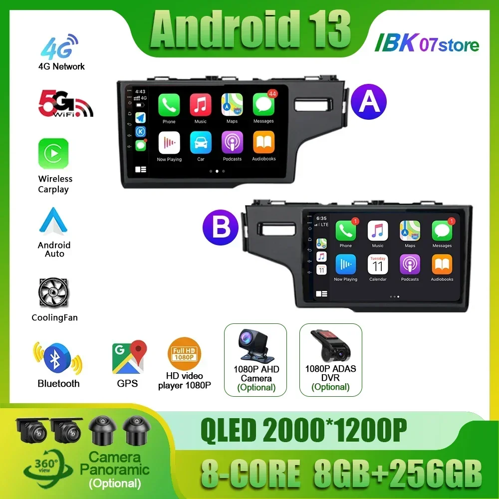 

For HONDA FIT JAZZ 2014 2015 Navigation CarPlay Car Radio Multimedia Video Player Navigation Android 13 car intelligent system