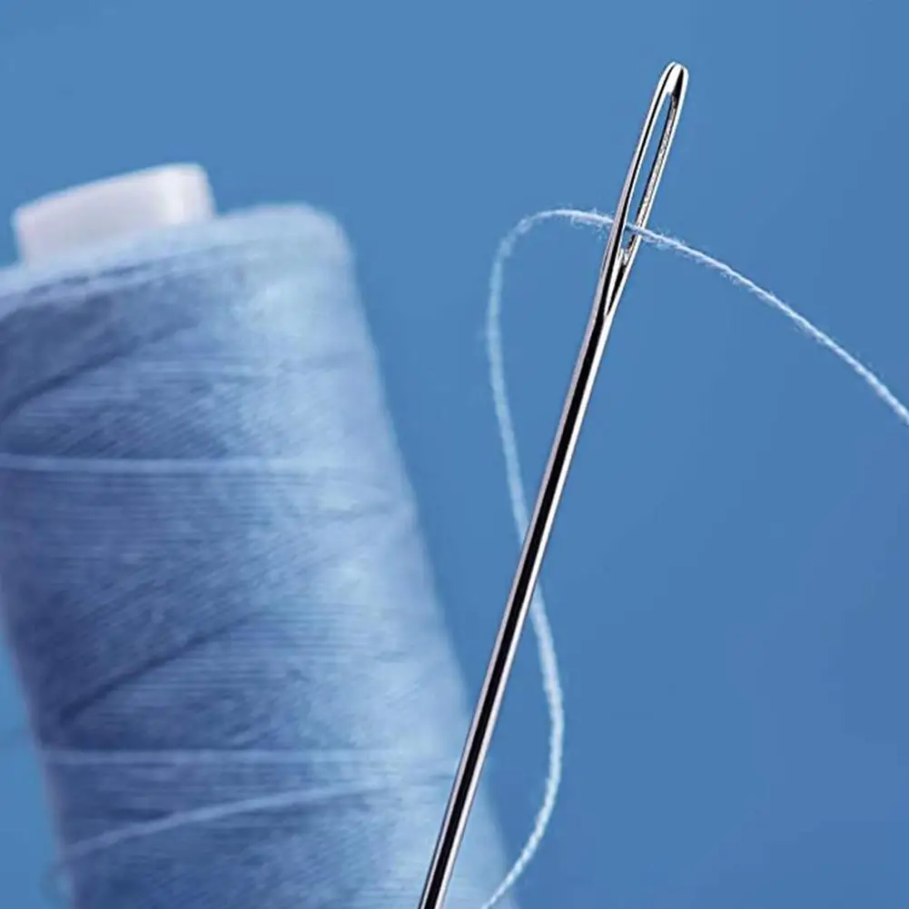 25 قطعة إبر خياطة العين الكبيرة إبر الخياطة اليدوية الجلود إبرة الصلب غزل الحياكة الإبر مجموعة أدوات الخياطة #6