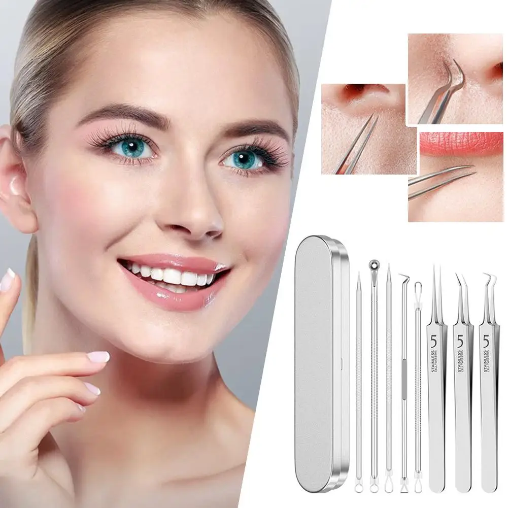Pinzas con Clip para espinillas y espinillas de células ultrafinas, artefacto especial para raspar y cerrar el salón de belleza, herramienta de aguja para acné ﻿