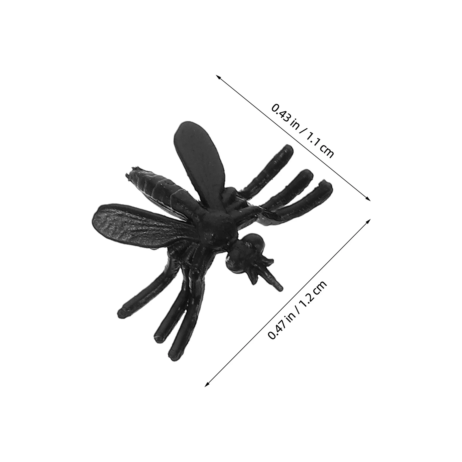 200Pcs Mini Mosquito Statues Desktop Plastic Sculpture for Halloween Party Pranks Kids Imagination Play Spooky Insect
