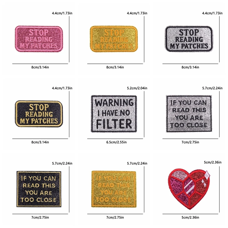 Parche táctico glitter bordado con purpurina – Letras infantiles - imagen 5