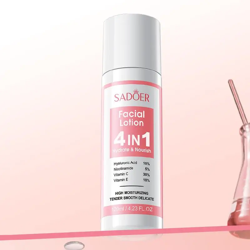 

120ml SADOER 4-in-1 Multi-Effect Hydrating Moisturizing Lotion Anti-Aging Face Serum Anti-aging Firming Face Skin