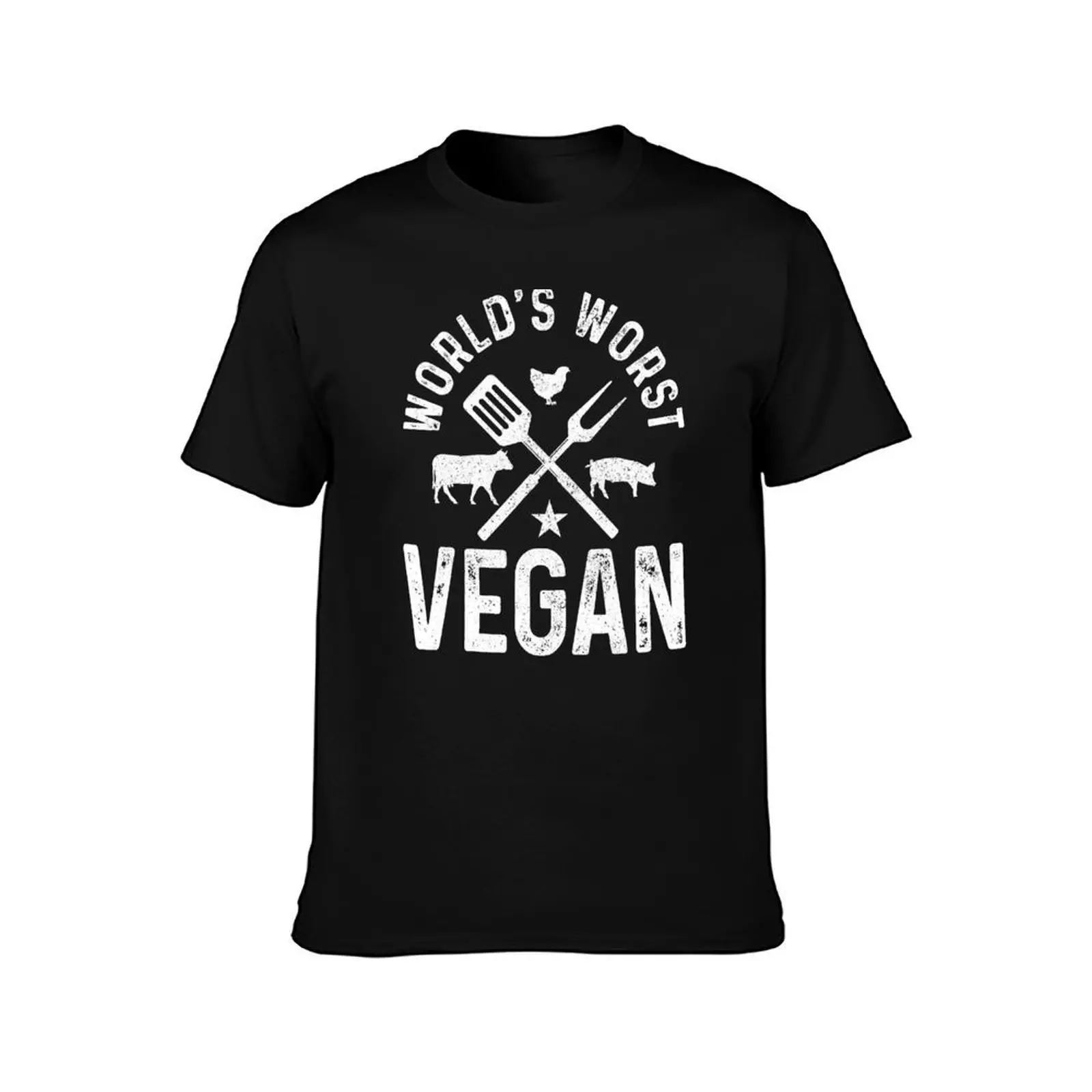 World's Worst Vegan Funny Butcher Meat Lover BBQ T-Shirt Breathable Mesh Panel T-Shirt