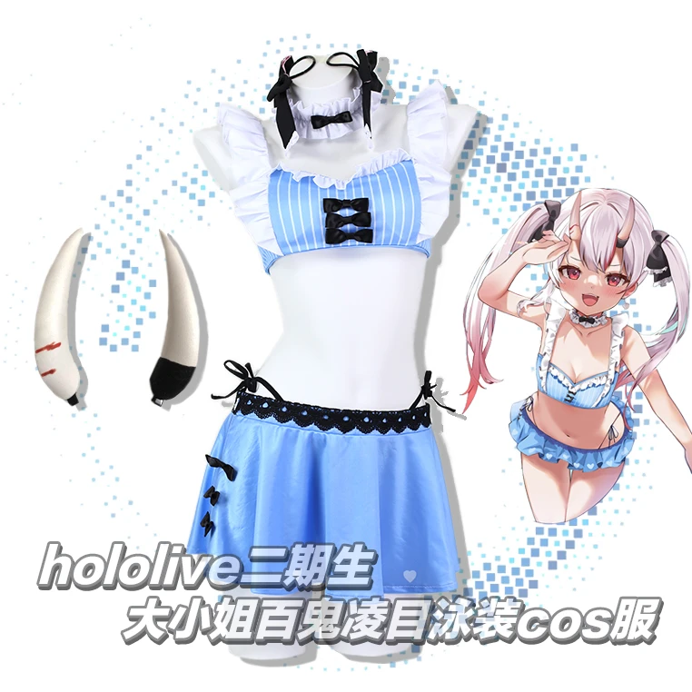 

Anime VTuber Hololive Game Suit Nakiri Ayame Swimisuit Sexy Summer Uniform Cosplay Costume Women Halloween Free Shipping 2022New