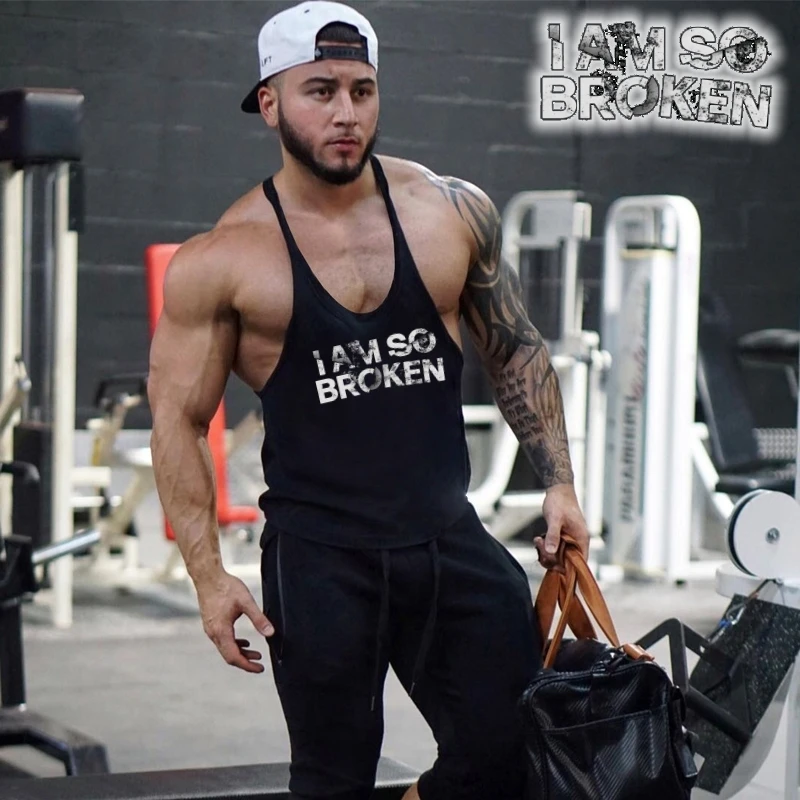 

Gym Lifting Stringer Tank for Men, Racerback Thin Strap, Breathable for Exercise, Suitable for Fitness Training, Bodybuilding