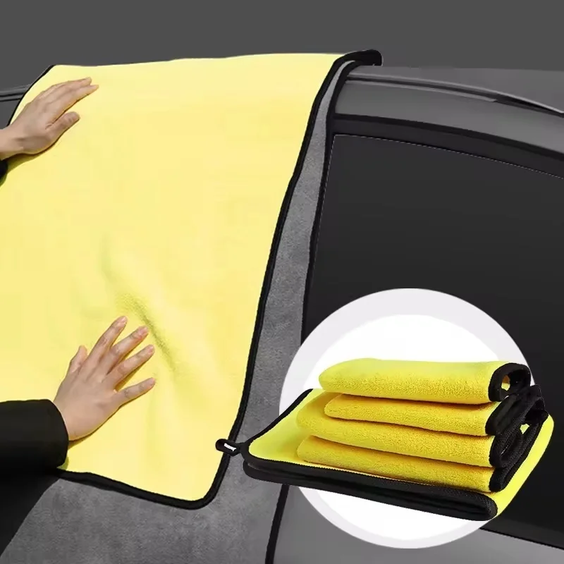 Car Wash Towel Microfiber High Water Absorption Cleaning Towels Thickened Soft Car Washing Drying Cloth Car Care Cloth Detailing