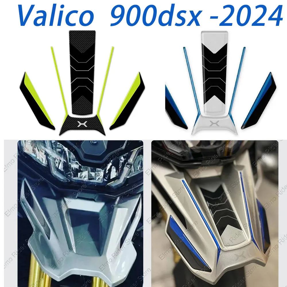 Motorcycle Front Beak Flower Sticker Waterproof Scratch-Resistant 3D Resin Protective Stickers For Voge Valico 900DSX 2024