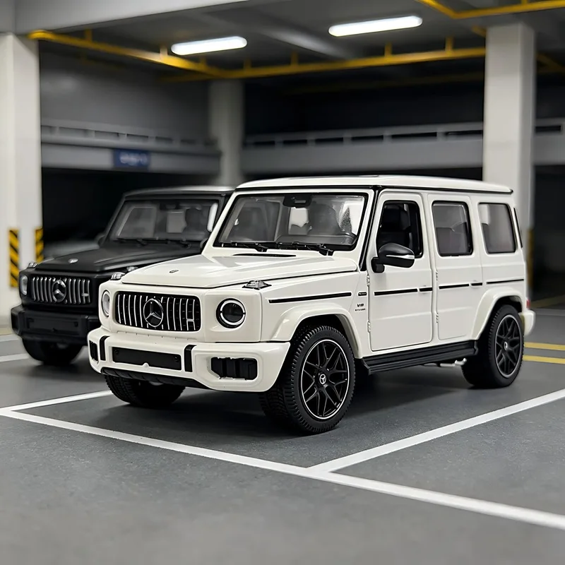 1:24 G63 Geländewagen SUV Modellauto aus Metallguss mit Sound und Licht, Rückziehfunktion, hochdetailliertes G-Wagon Sammlerstück