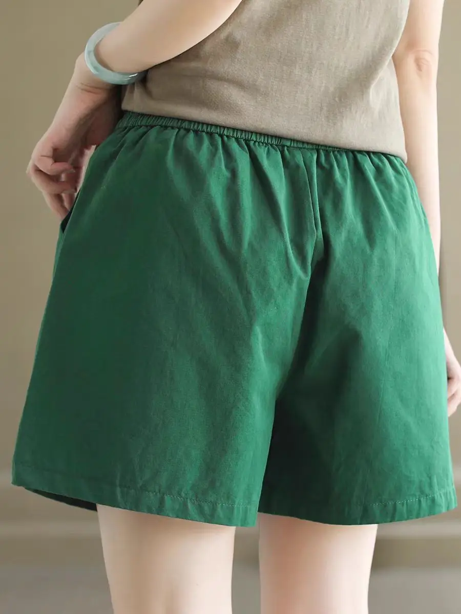 ชุดเซ็ตสองชิ้นสไตล์ลำลองสำหรับผู้หญิง ปี 2025 ผ้าฝ้ายสีพื้น กางเกงขายาวทรงกว้าง เอวยางยืด ดีไซน์ศิลปะสำหรับฤดูร้อน