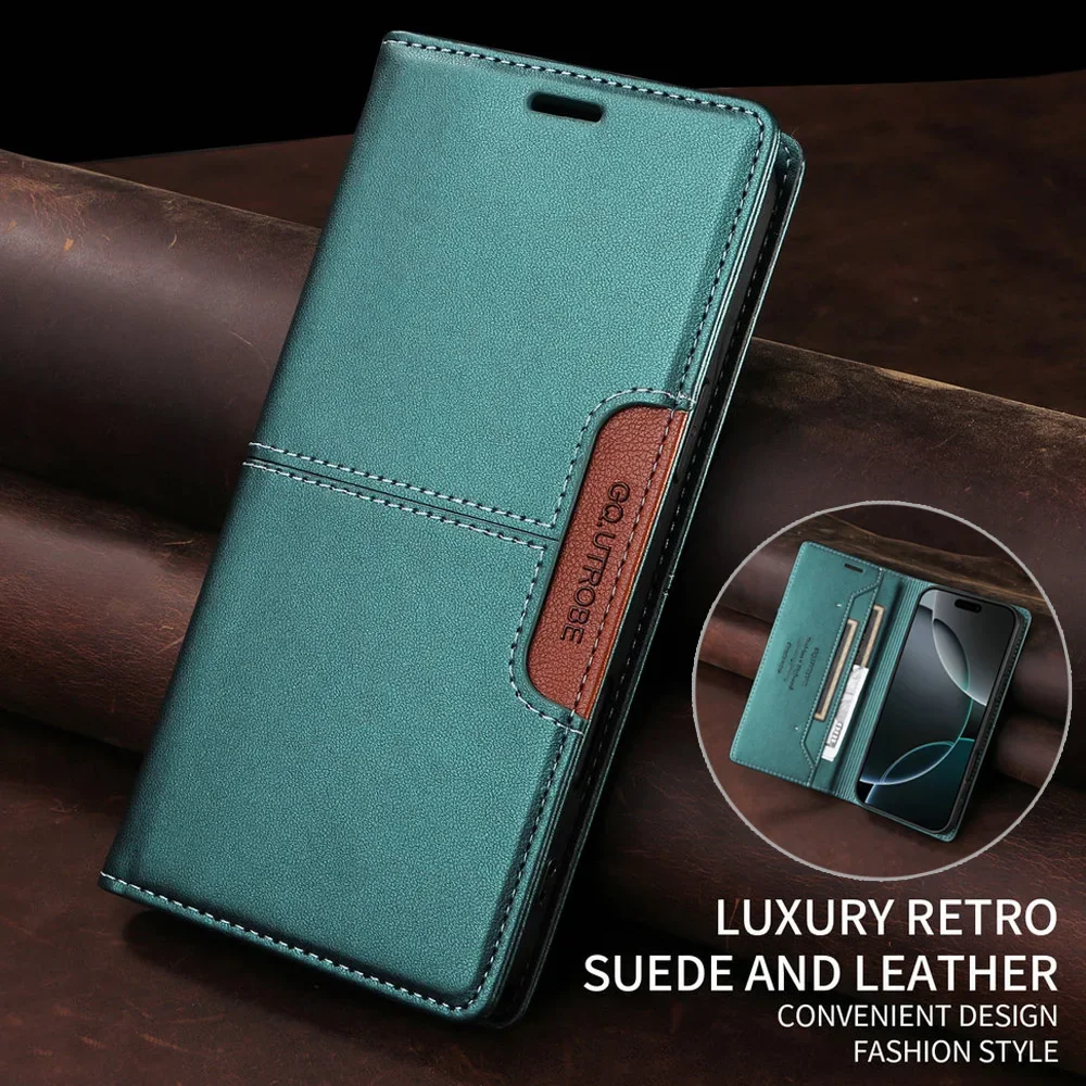 Reno12 Pro Reno 12 FS 12F 4G 5G Luxury Case RFID Leather Wallet Funda for OPPO Reno 12 Pro Case Reno12 FS 12FS Magnet Flip Cover