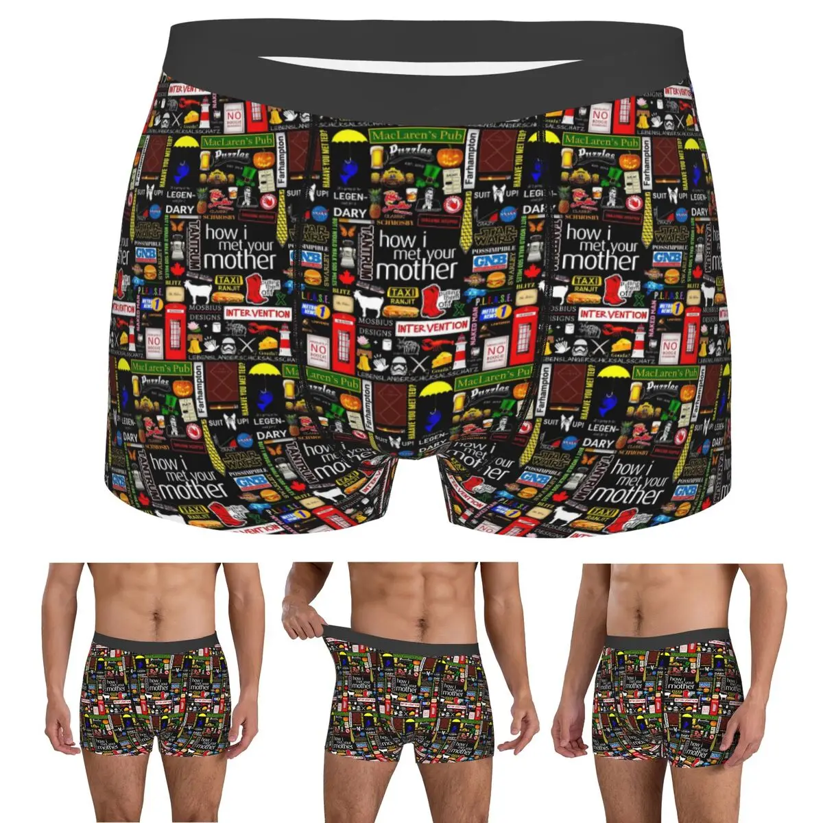 

Boxer Underpants Shorts How I Met Your Mother Panties Men's Comfortable Underwear for Homme Man Boyfriend Gift