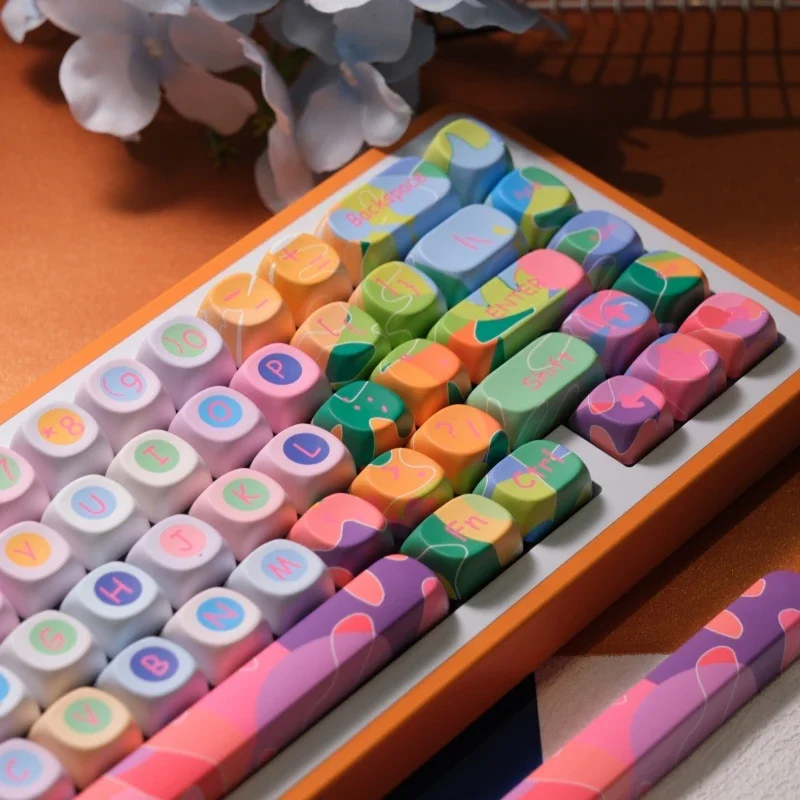 Copritasto congiunto per artista Candy SOA copritasto curativo colorato astratto PBT altamente sublimato