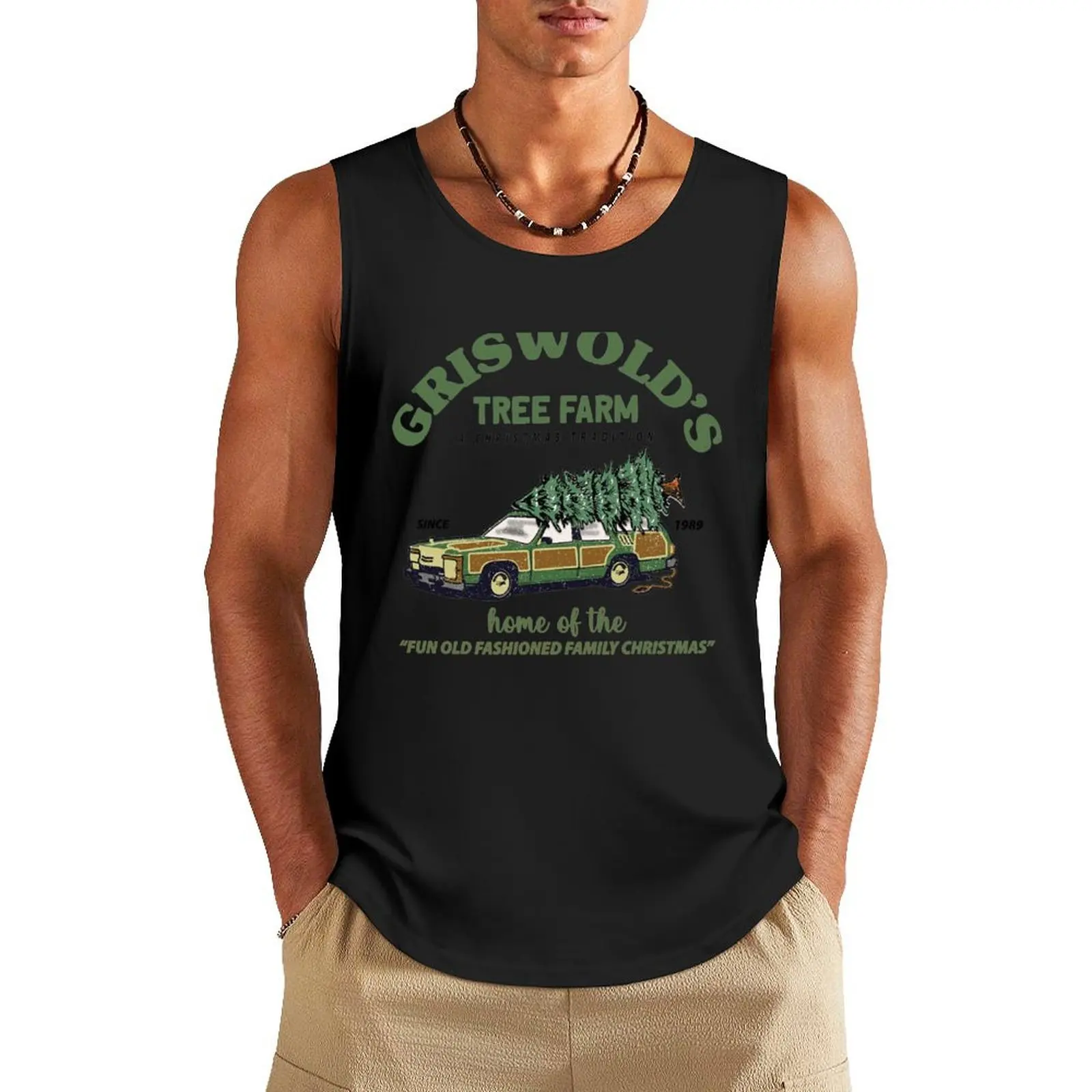 Griswold's Tree Farm Family Christmas Desde 1989 Tank Top T-shirt male Male vest summer 2025 bodybuilding man