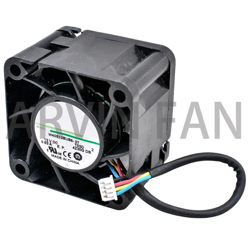 Brand New Original W40S12BUB5-07 4cm 40mm Fan 40x40x28mm DC12V 0.53A 4pin Cooling Fan For IPC Server Power Supply