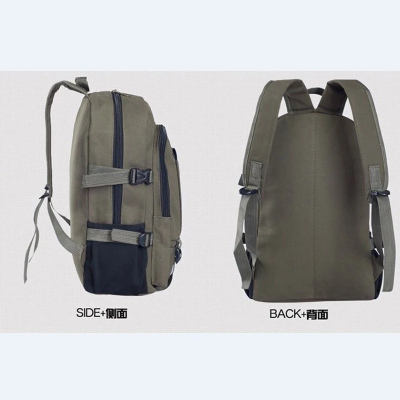 2022 Casual Camping Male Backpack Laptop Backpack Hiking Bag Large Capacity Men Travel Backpack Canvas Fashion Youth Sport Bags