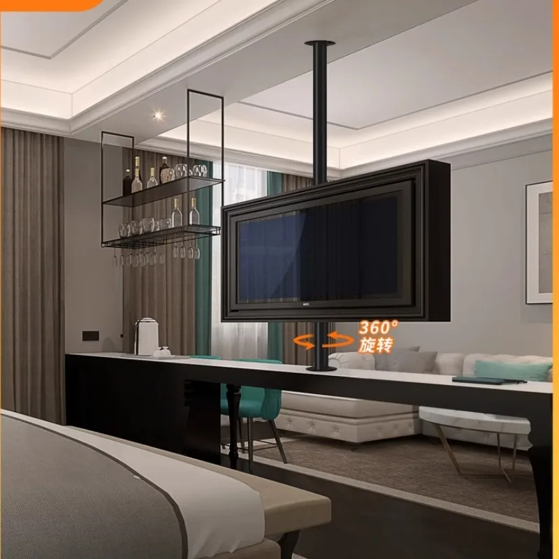 

32-75-дюймовый напольный кронштейн для телевизора, вращающаяся на 360 градусов перегородка, двусторонний кронштейн, комната отеля, клуб, реклама
