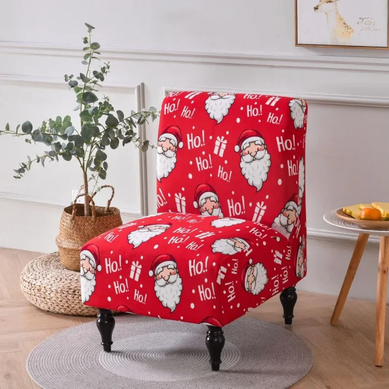 

Elastic Christmas Chair Covers Chubby Head Chair Cover Single Person Armless Fat Chair Cover Elastic Backrest Cover