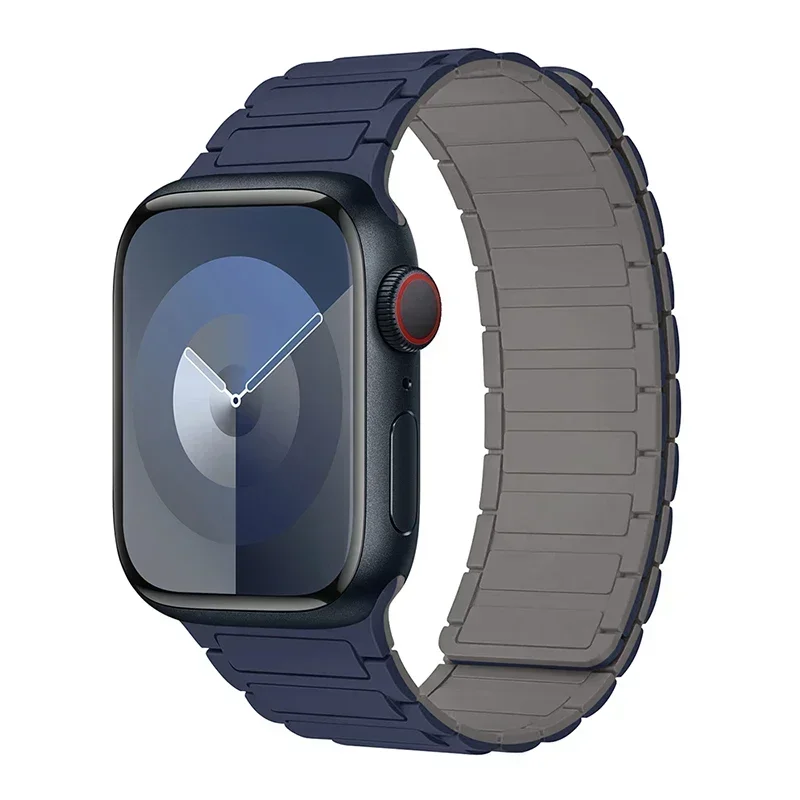 Magnetische lus voor Apple Watch-banden 44 mm 40 mm 49 mm 45 mm 41 mm 38 mm siliconen armband iWatch-serie 9 8 7 6 5 4 3 Se ultra 2 band