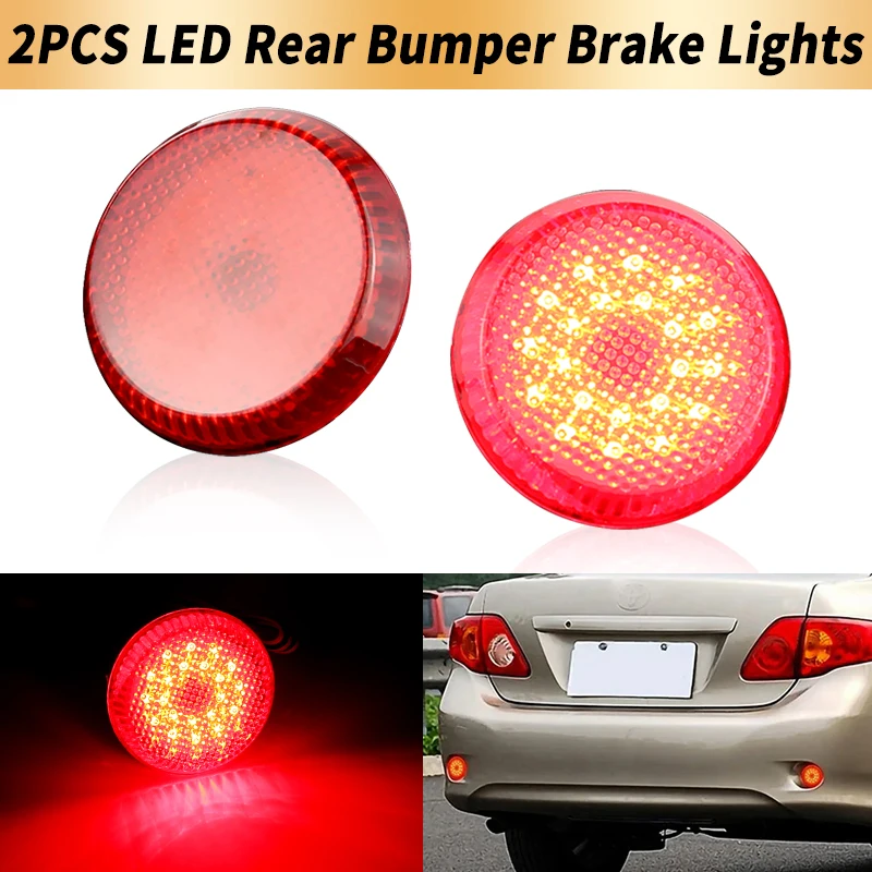 2PCS LED Rear Bumper Brake Lights Canbus For Toyota Corolla 09-10 IQ 08-13 For Nissan Qashqai Dualis 07-13 Juke 15-17 X-Trail