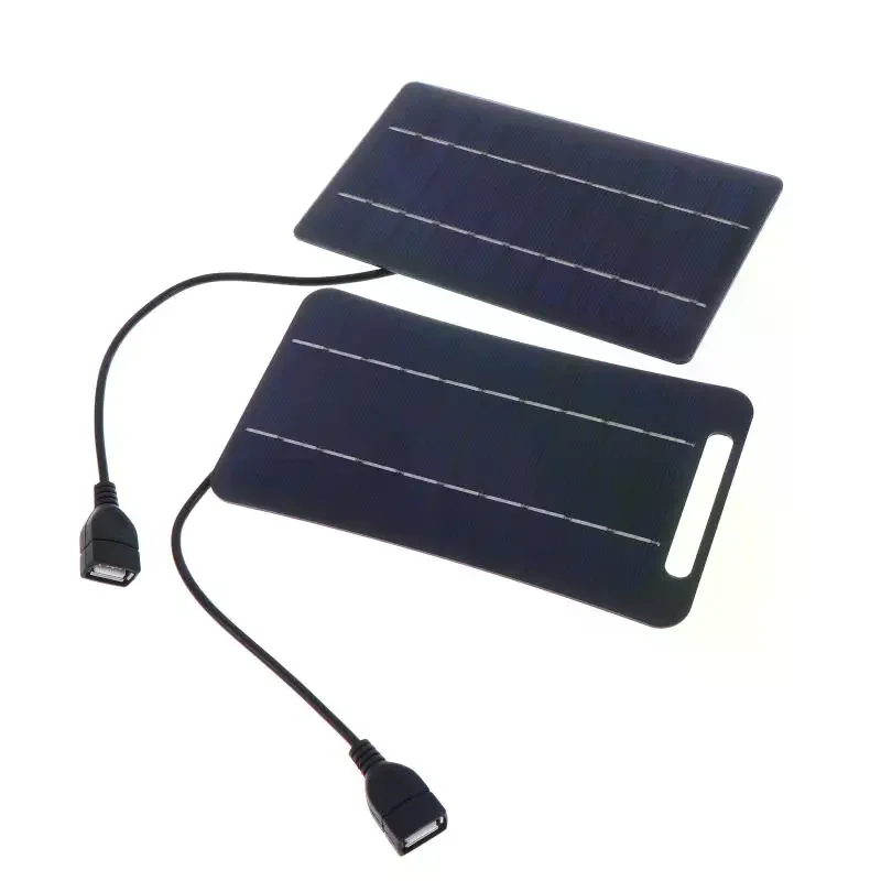 Solar Charger Portable W/USB-C Fast Charging For Phone Power Banks Camping Hiking Emergency Power Supply 2W