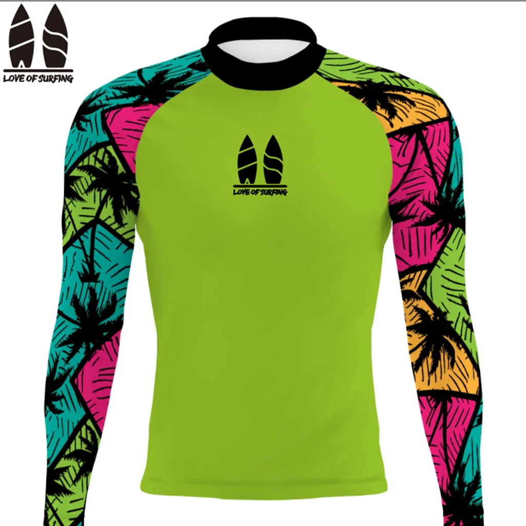 Rash Guard Men's Surfing Long Sleeve Shirts Swimwear SPF 50+ Uv Sun Protection Camisa Uv Proteção Solar Manga Longa Beach Tops