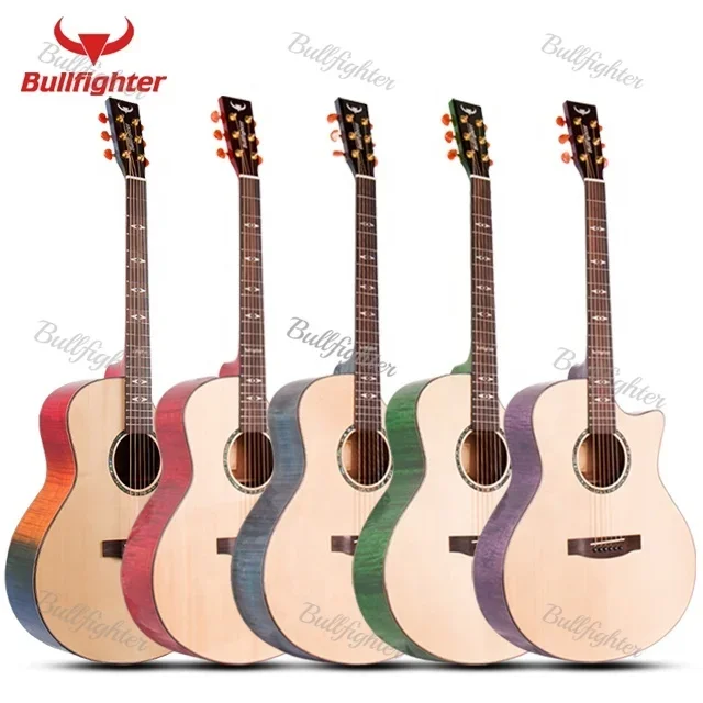 Bullfighter Acoustic Guitar High Quality Bullfighter D-4  Handmade Stringed instruments colorful Acoustic Guitar