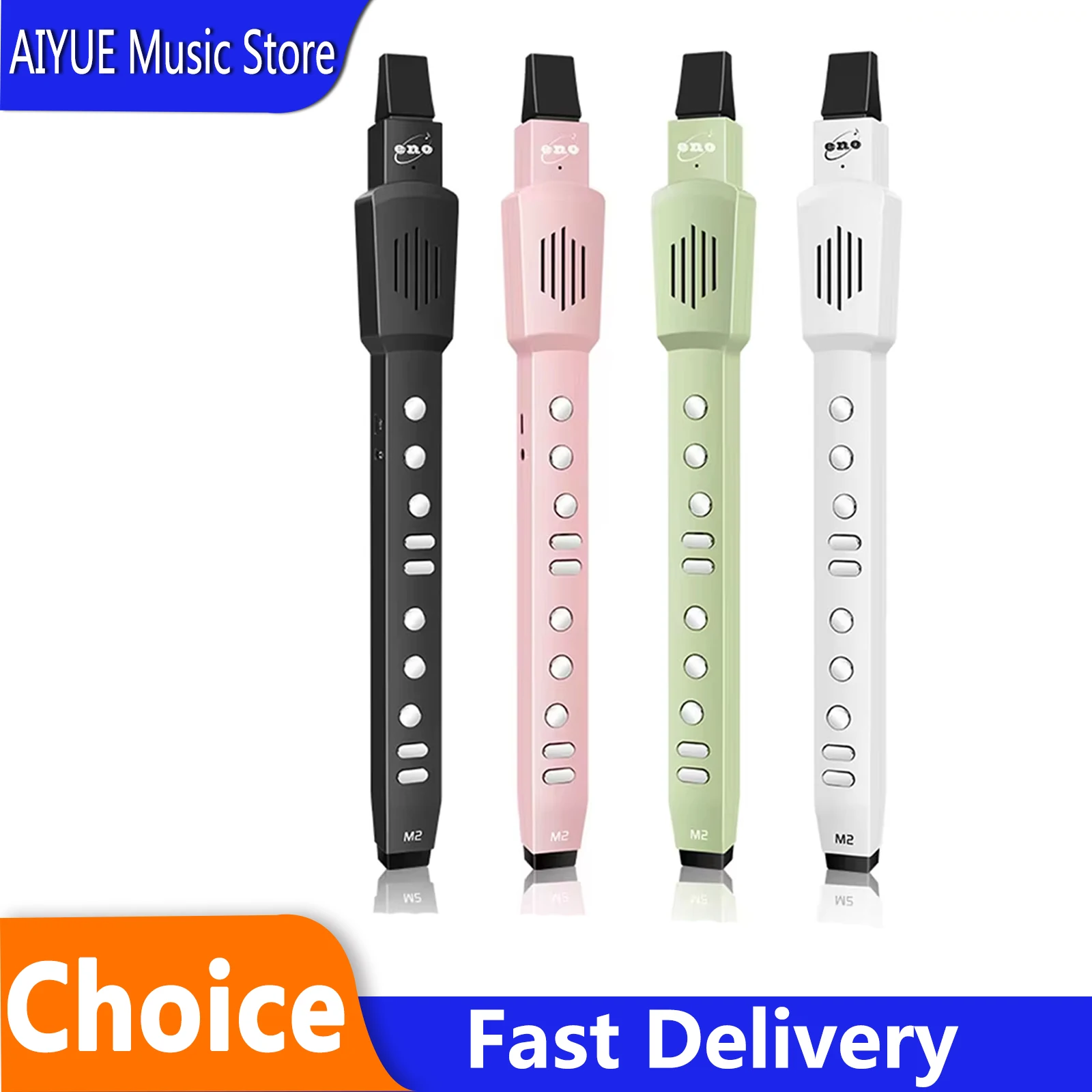 

ENO Electric Blowpipe Electronic Wind Saxophone Flute 12 Built-in Tone Mini Saxophone 5 Sensitivity 12 keys Electric Flute Sax