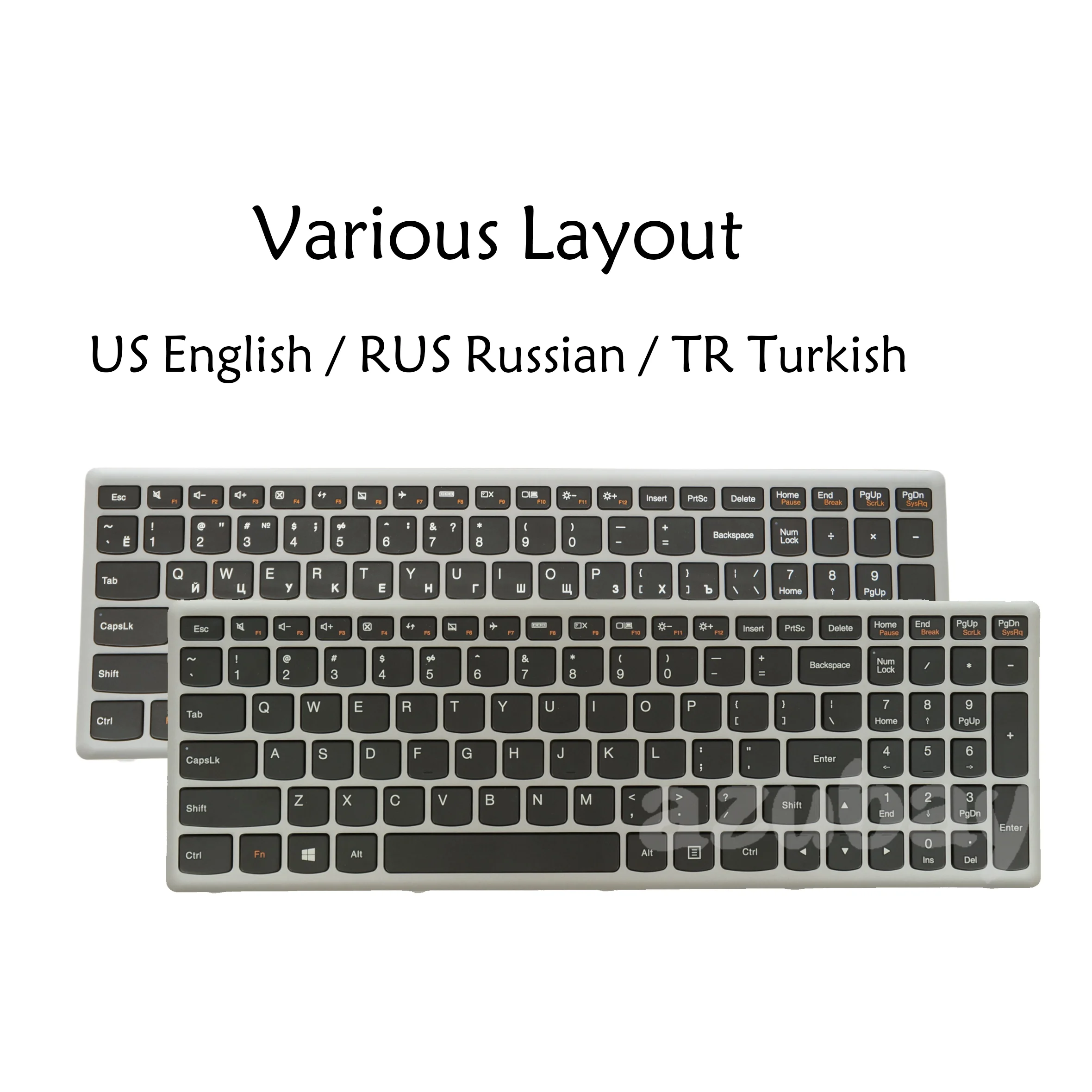 US English/ Russian/ Turkish Laptop Keyboard For Lenovo Ideapad G500S G505S G510S S500 S510P Z510 Touch, Flex 15 15D New