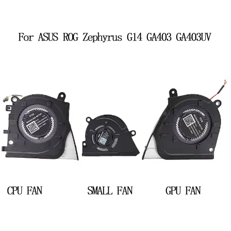 Laptop CPU GPU Fan Cooler Radiator For ASUS ROG Zephyrus G14 GA403 GA403UV GA403UI GA403UU FSA1 FSA0 13NR0HX0AP0201 13NR0HX0AP01
