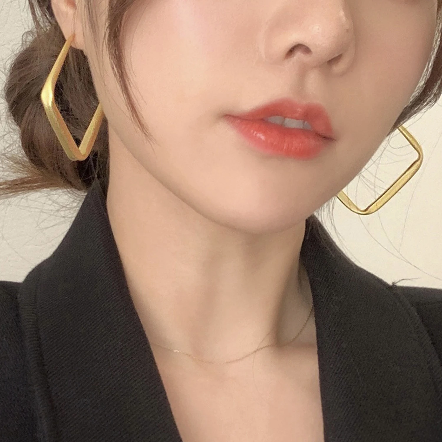 Geometric Metal Earrings For Women Jewelry Gift Irregular Circle Square Earrings Femme Gold Color Fashion Korean Women's Earring