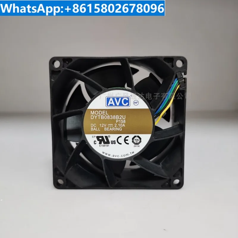 

Brand new large air volume cooling fan temperature control speed regulation AVC 12V 2.1A 8038 DYTB0838B2U