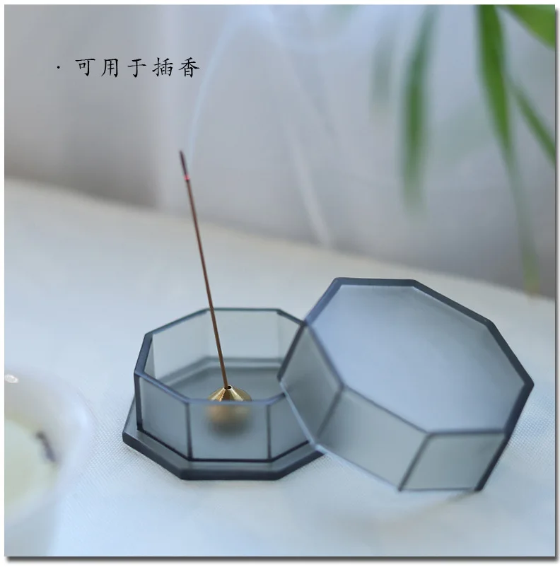 DSA glazed color calligraphy study multi-purpose ink cartridge with lid, incense burner pen, pen wash, desktop ornament