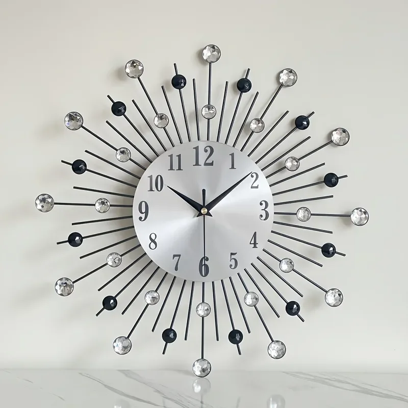 for Gypsy Wrought Iron Wall Clock Metal European Simple Living Room Decoration Silent Fashion Clock