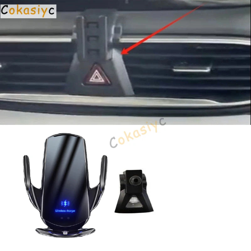 Carregador sem fio de 15W com suporte para celular e fixação automática para Hyundai Santa Fe MK4 2019-2023