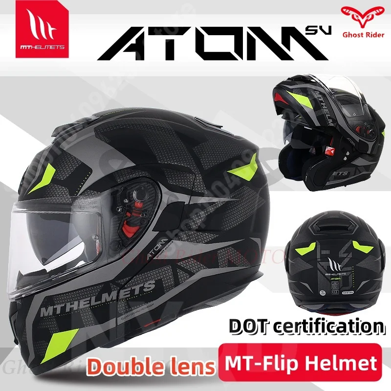 

MT helmet Anti glare dual lens motorcycle cruising full helmet crash DOT certification helmet motorcycle