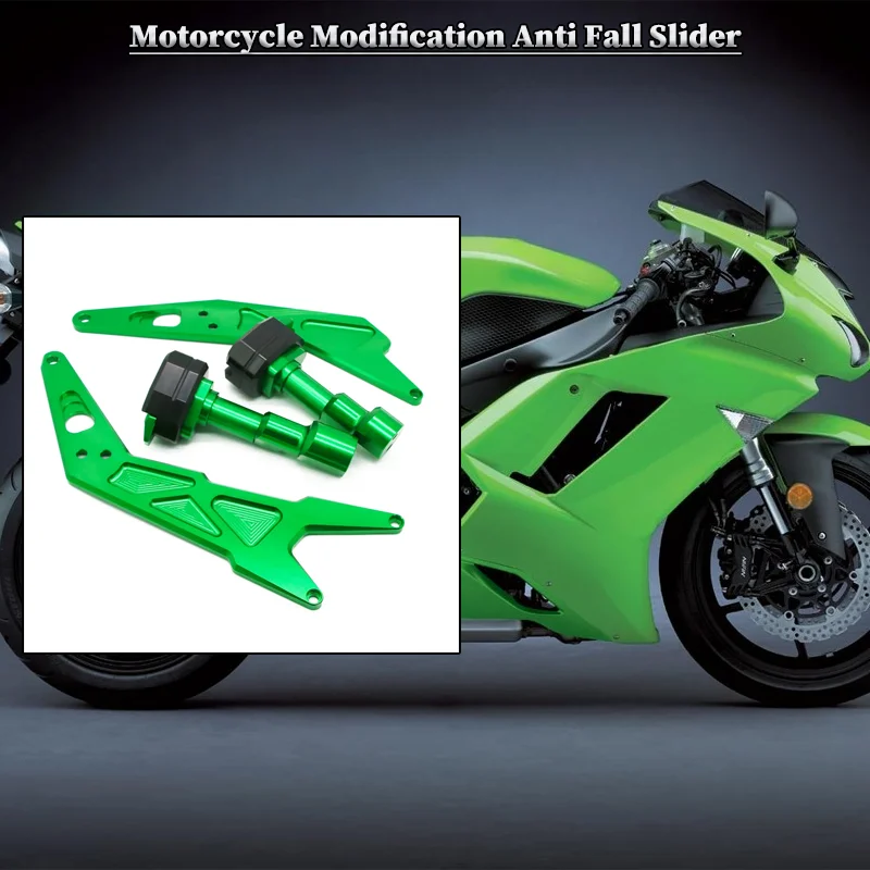 

Motorcycle CNC Frame Slider Crash Pad Falling Protector Protection For KAWASAKI NINJA250 NINJA300 NINJA 250 300 2013-2017