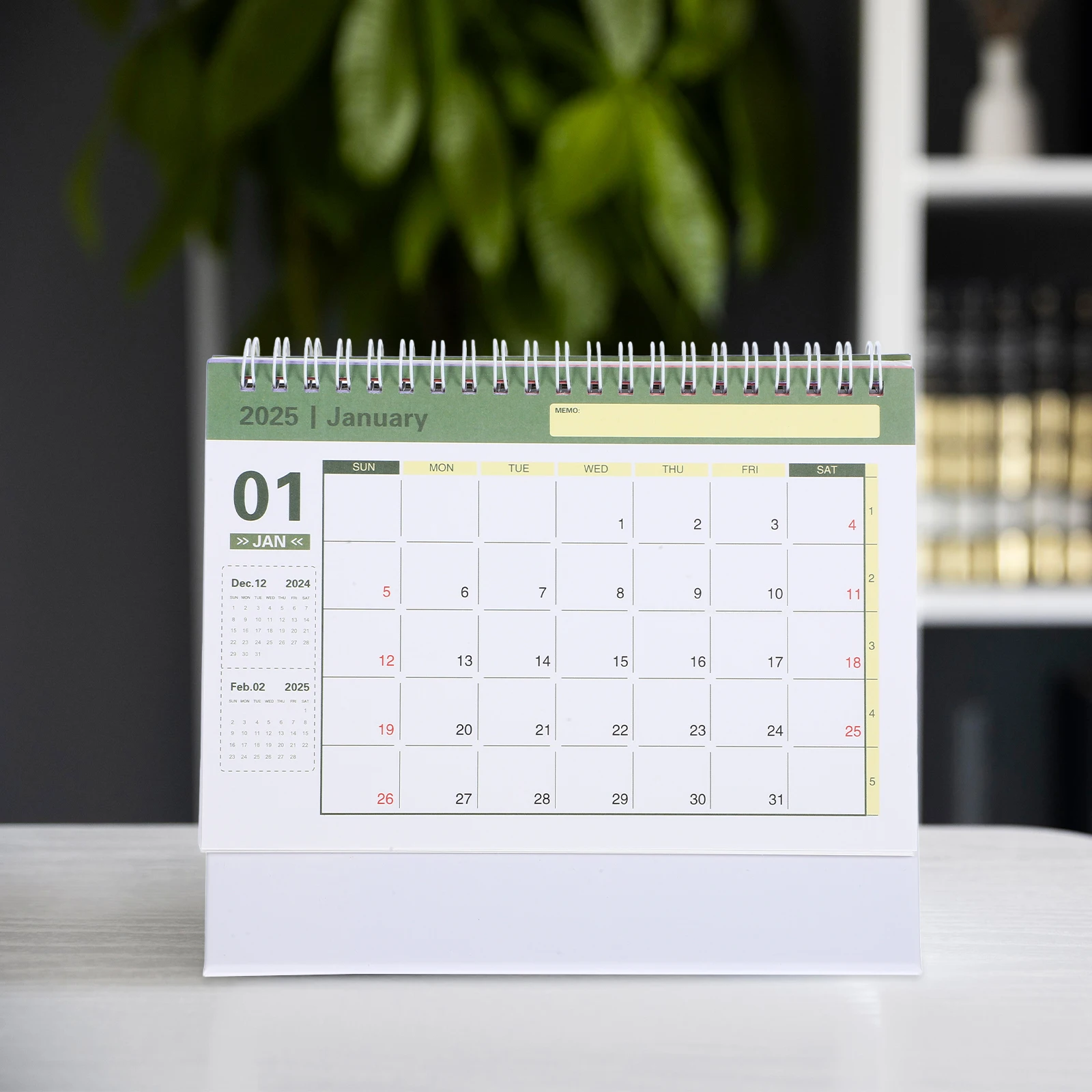 

English Version Desk Calendar Stands Decoration Display Cute Bucket List Radio Daily