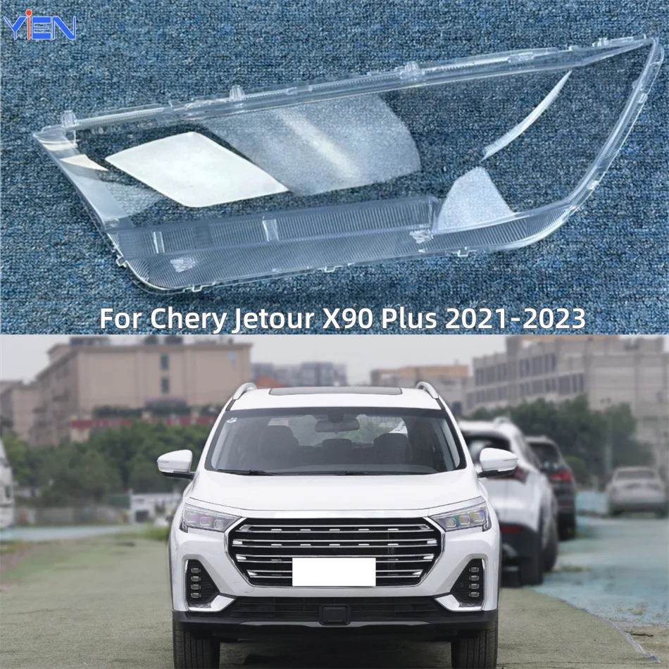 For Chery Jetour X90 Plus 2021 2022 2023 Accessories For The Car Polycarbonate High Gloss Fully Transparent Headlights Cover