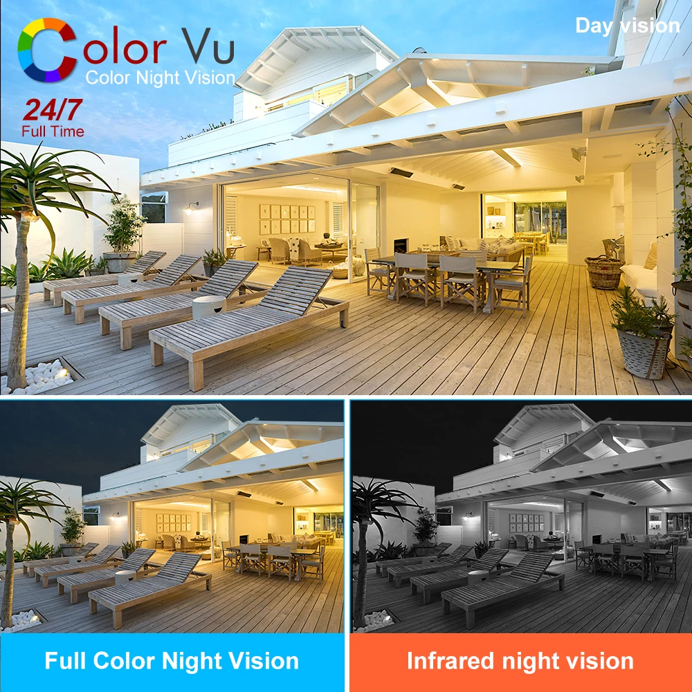 كاميرا Hikvision DS-2CD2383G2-LI2U/SL 4K 8MP IP كاميرا ذكية هجينة خفيفة وميكروفون مكبر صوت برج Acusense تحذير الضوء الأحمر والأزرق #3