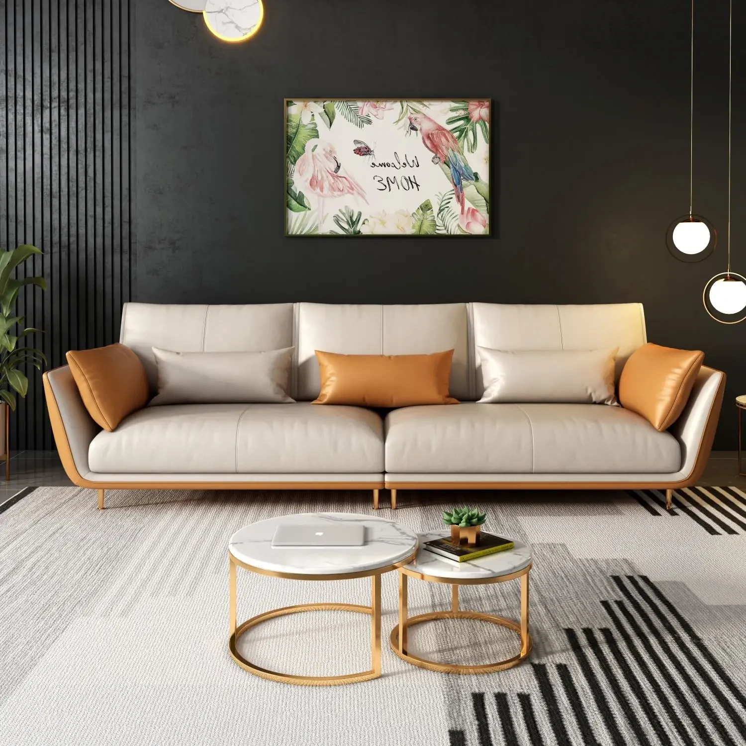 Hot Sale top layer cowhide sofa set design couch living room sofa small home furniture real leather Sofas