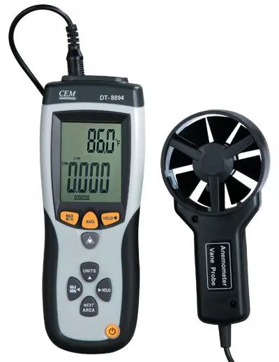 Portable Digital Wind Speed & Air Volume Measuring Instrument with Temperature Test Function Model