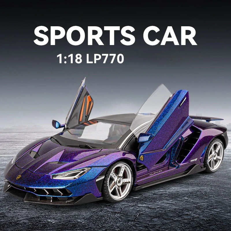 

Simulation 1/18 Big Size Lambor LP770 Alloy Super Sport Car Model Collection Miniature Voiture Diecsat Toy Vehicle Birthday Gift