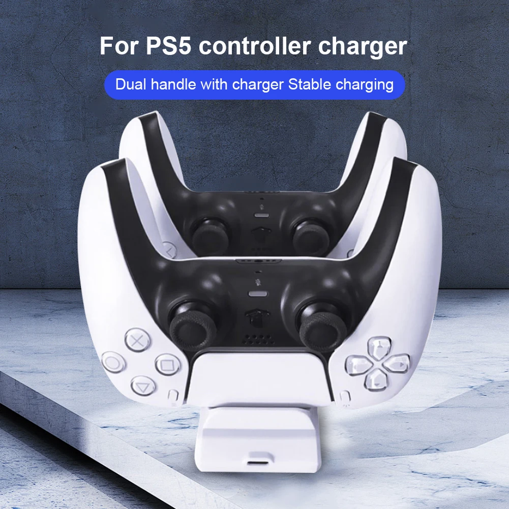 For PS5 Charging Station Dual Controller Charging Dock Non-slip Controller Charger Station Cradle Dock For PlayStation 5 Game